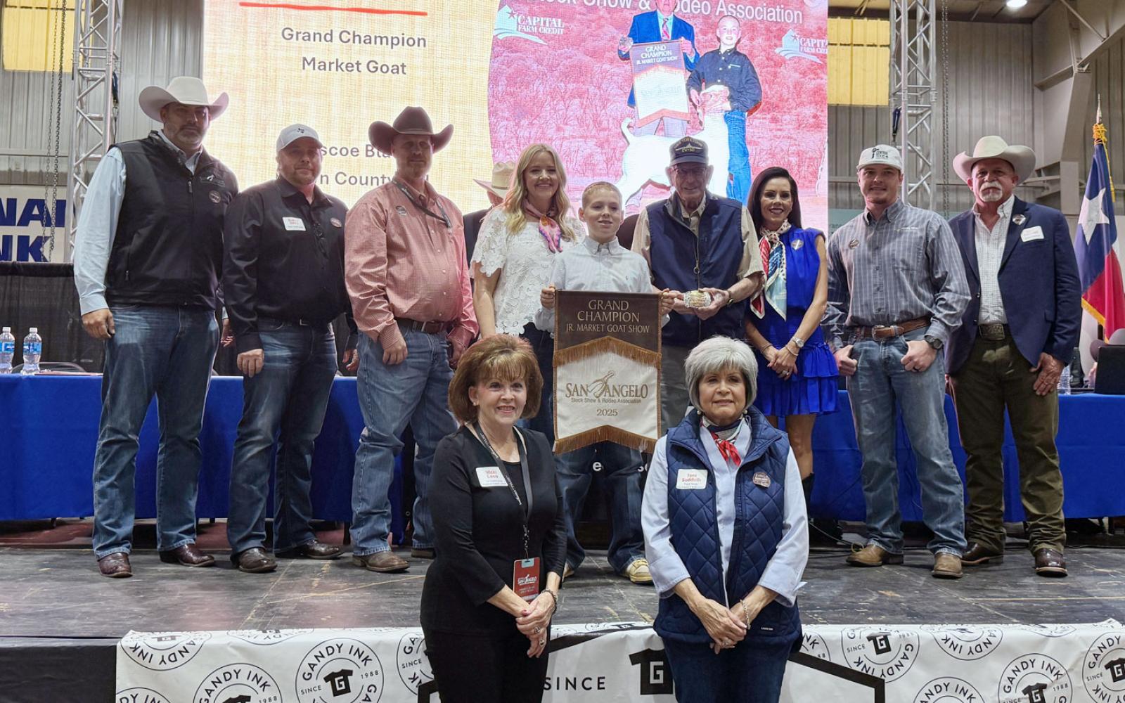 Grand Champion Goat, shown by Briscoe Black of Brown County 4H for $16,000