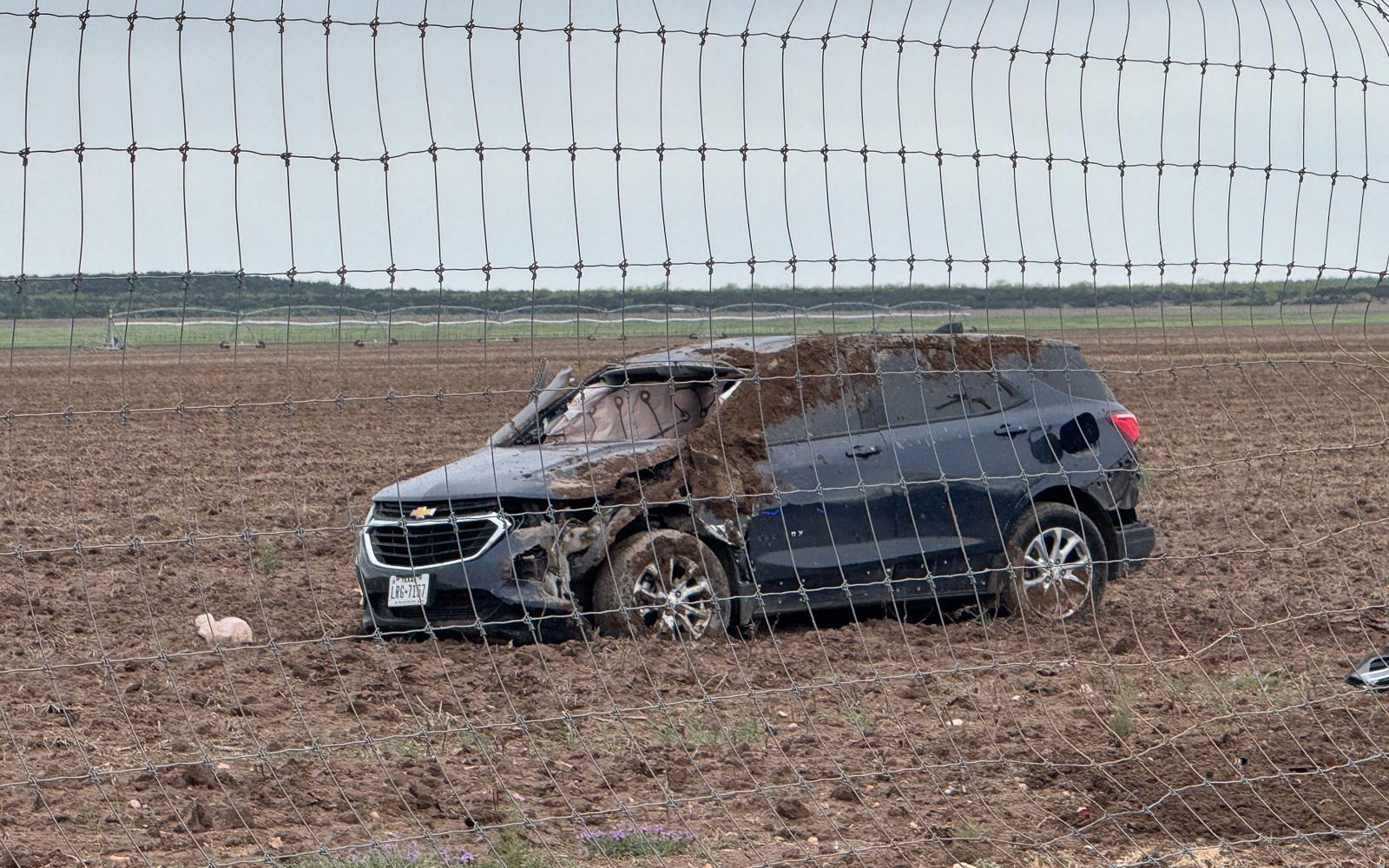 Minivan Plows an Empty Cotton Field on Apr. 5, 2025