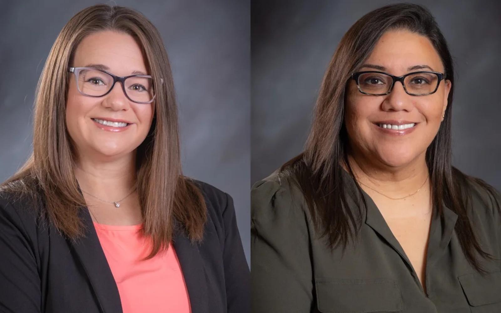 (Left to Right) Ashley Bishop - Principal of Lamar Elementary School, Claudia Becerra - Director of School Safety and Student Services. 