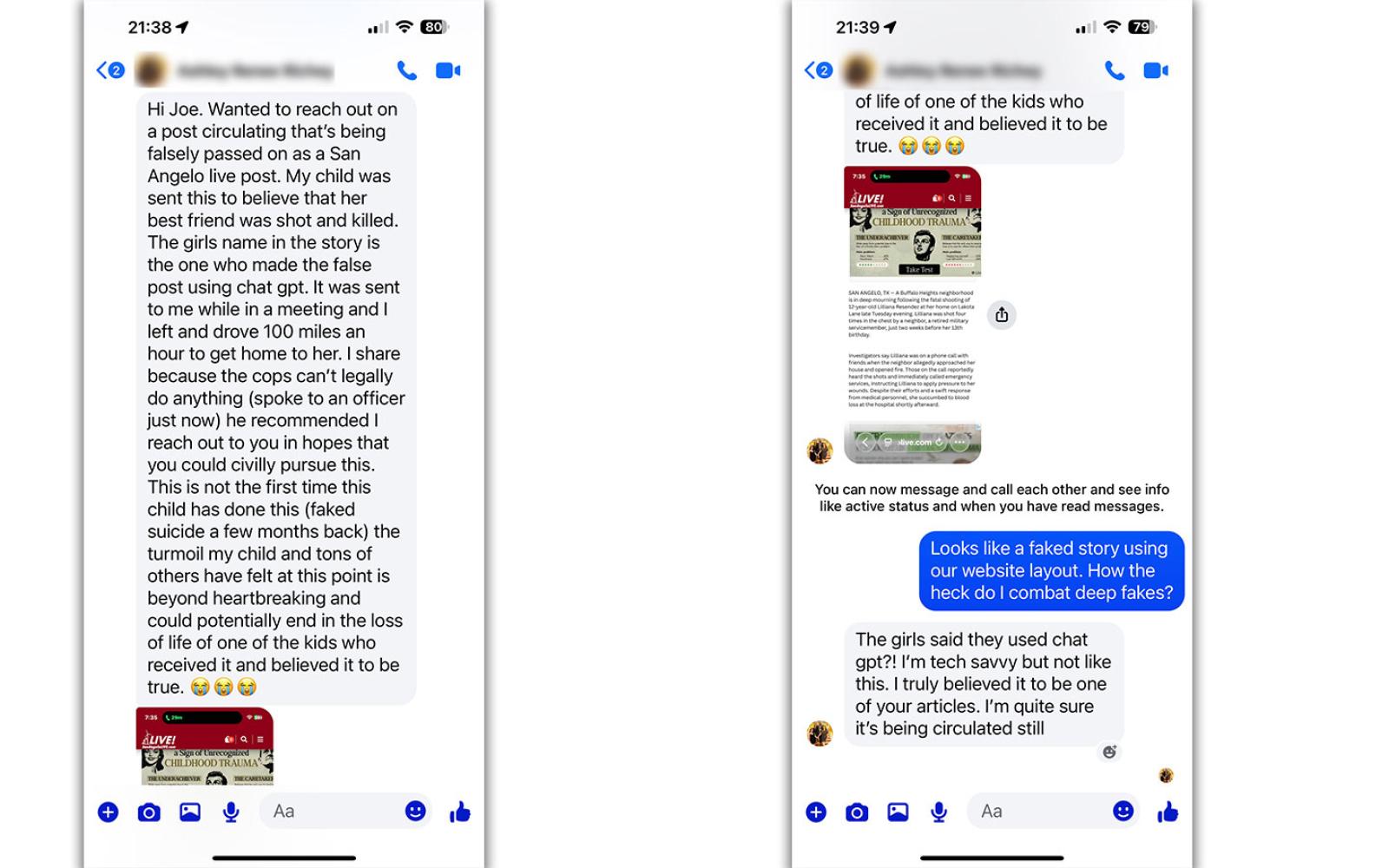 San Angelo LIVE! Targeted by Deep Fake News Article