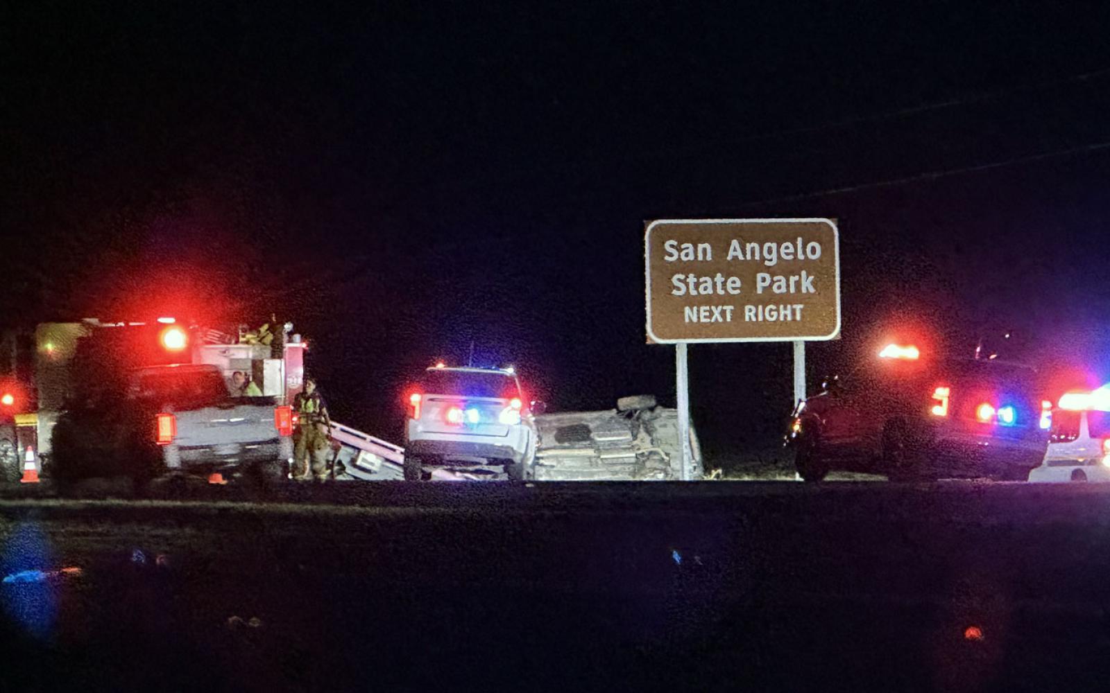 SUV Flips on the Way to Grape Creek on July 2, 2025.