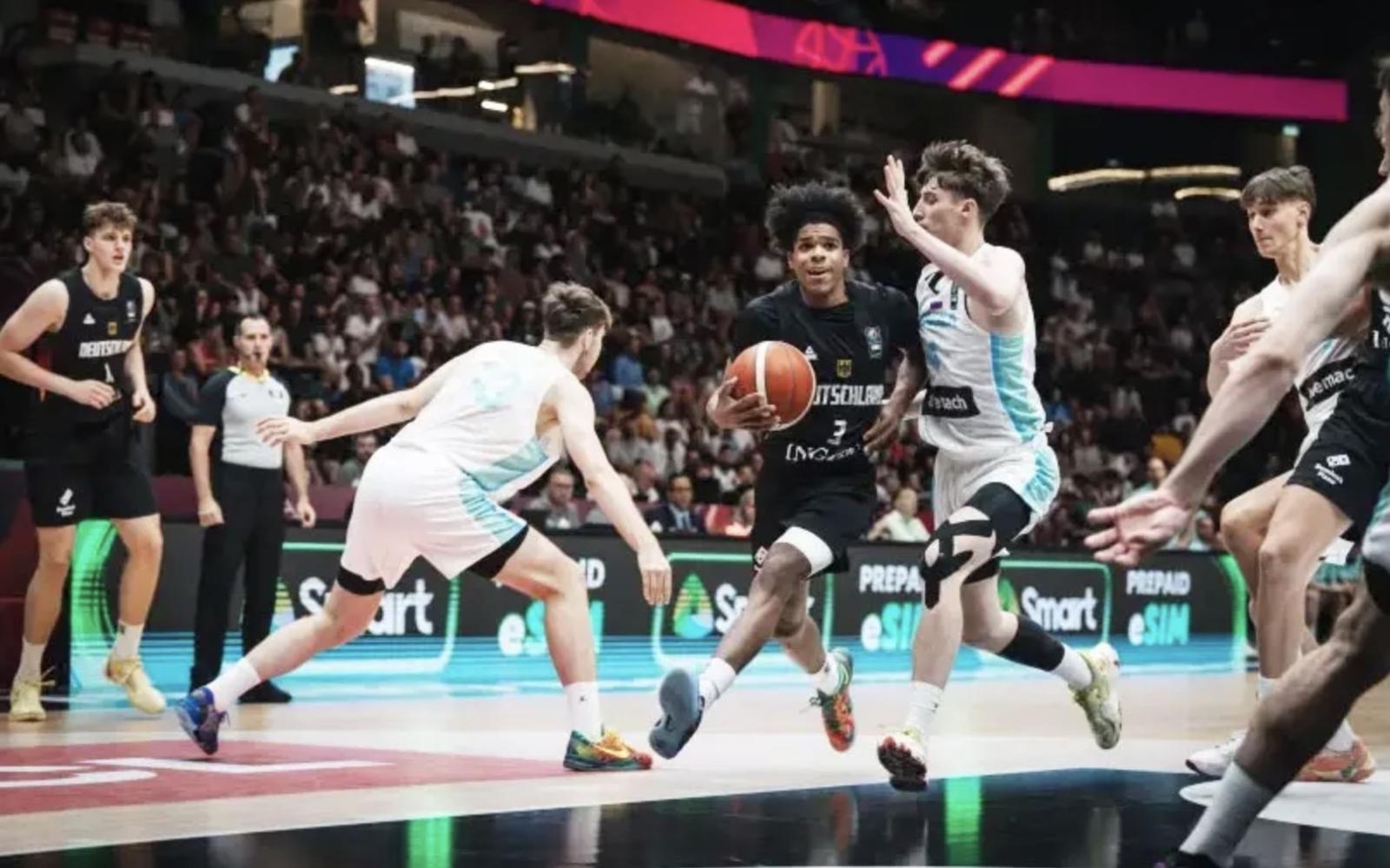 Texas Tech's Christian Anderson in action for the German National team in the FIBA U19 World Cup