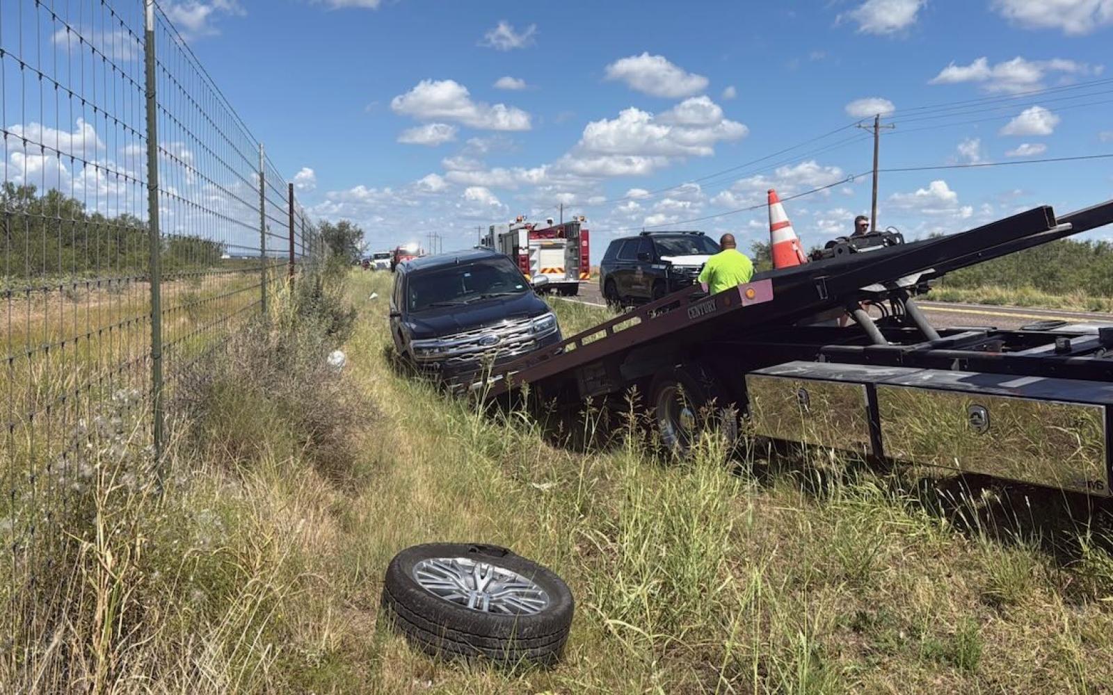 Chevy SUV vs Ford SUV Violence Closes US 277 South of San Angelo on Sept 21, 2025.