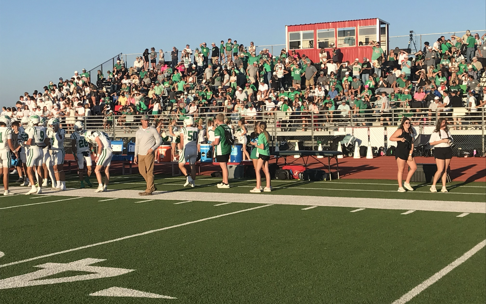Wall Hawks fans filled the visitors stands at Indian Stadium in Tuscola for their game against Jim Ned on Friday, Sept. 12, 2025.