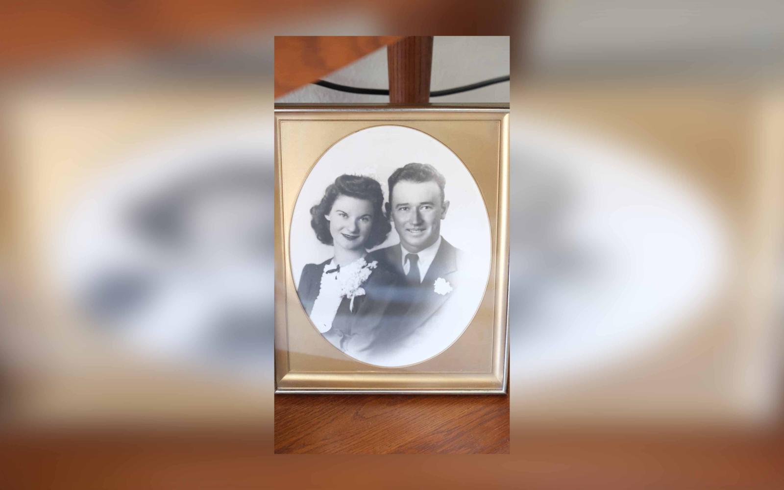 A framed portrait shows Ida Walter and her husband on their wedding day in 1953, a keepsake displayed in her San Angelo home as she celebrated her 101st birthday Friday.