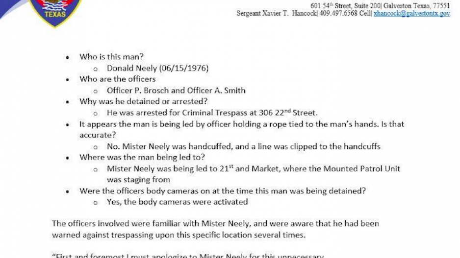 Galveston Police Department Press Release Galveston Police Department Press Release