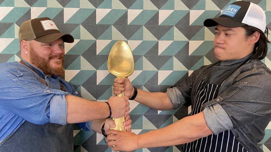 Chef Tim Condon (L) and San Antonio's Chef Teddy Liang Chef Tim Condon (L) and San Antonio's Chef Teddy Liang