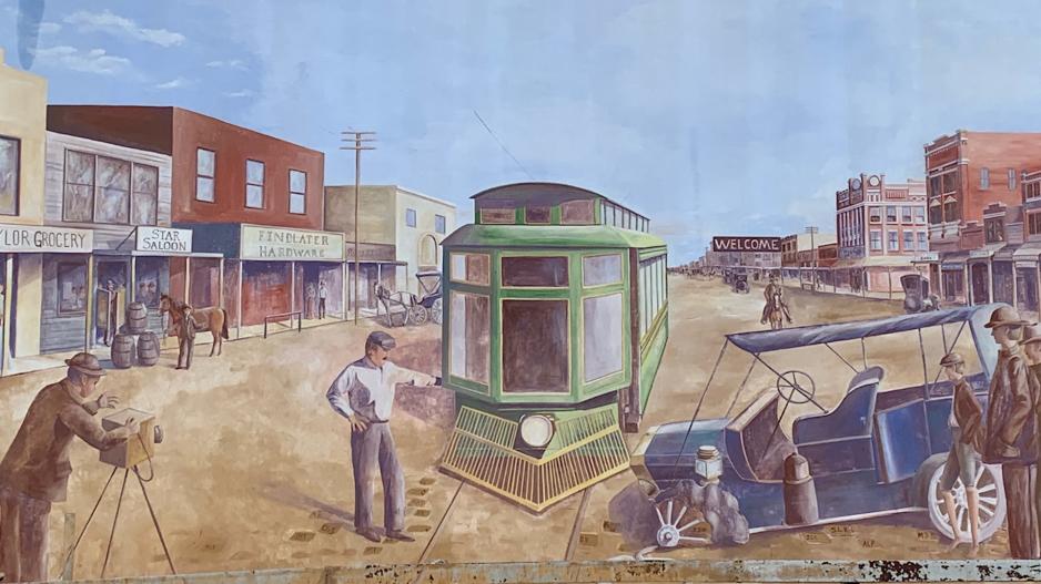 Mural of Trolley in Downtown San Angelo Mural of Trolley in Downtown San Angelo