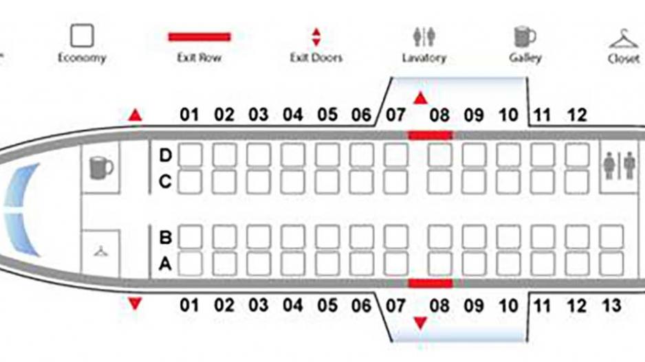The Skywest United Airlines Express CRJ-200 Seating Chart The Skywest United Airlines Express CRJ-200 Seating Chart