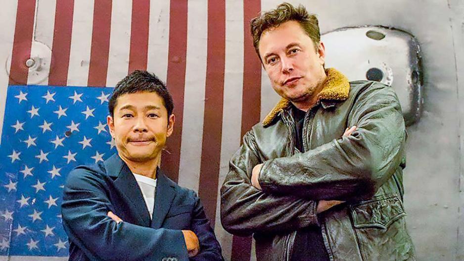 Yusaku Maezawa and Elon Musk Yusaku Maezawa and Elon Musk