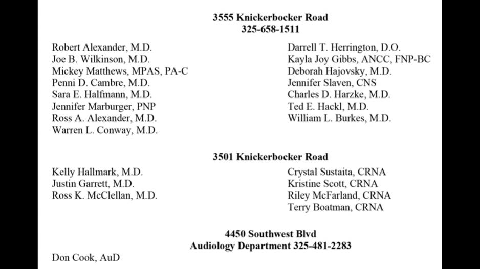 WTMA Doctors Moving to Shannon WTMA Doctors Moving to Shannon