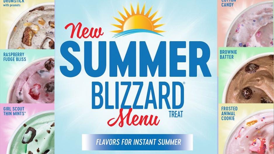 Here is Dairy Queen's Summer Blizzard Treat Menu