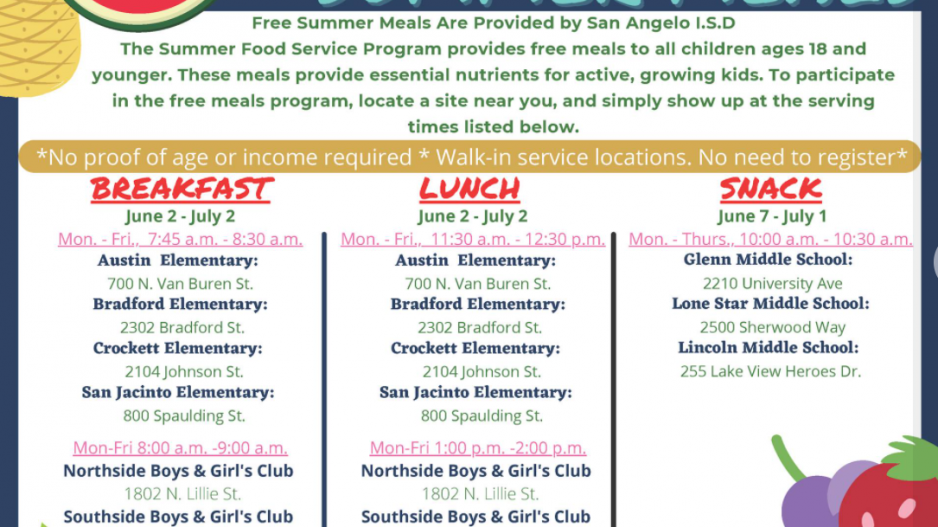 SAISD Summer Meals