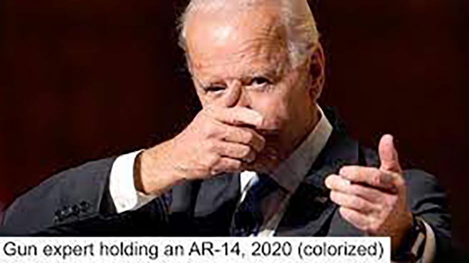 President Biden and an AR-14