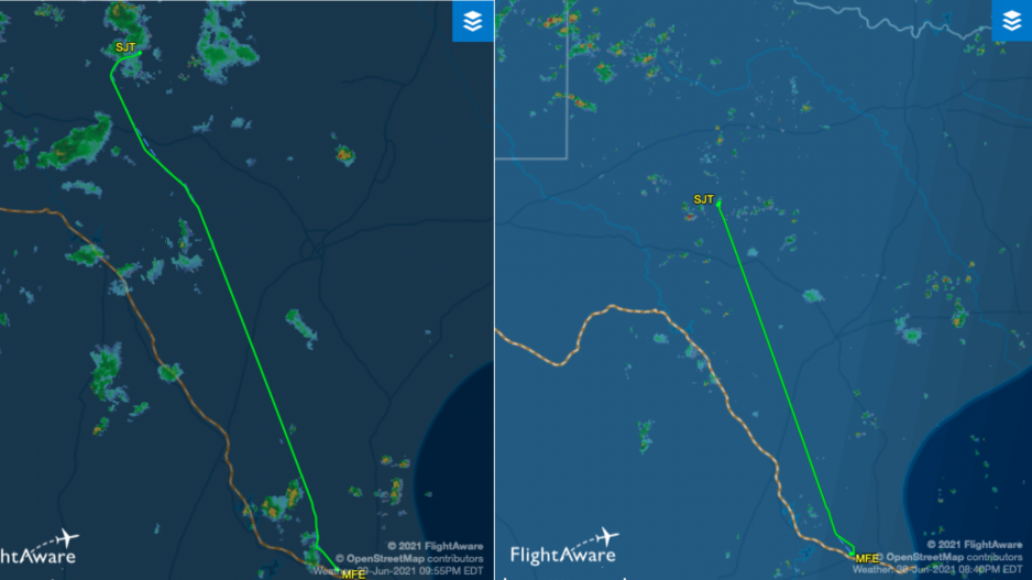 To McAllen (L) Coming Back to San Angelo (R) To McAllen (L) Coming Back to San Angelo (R)