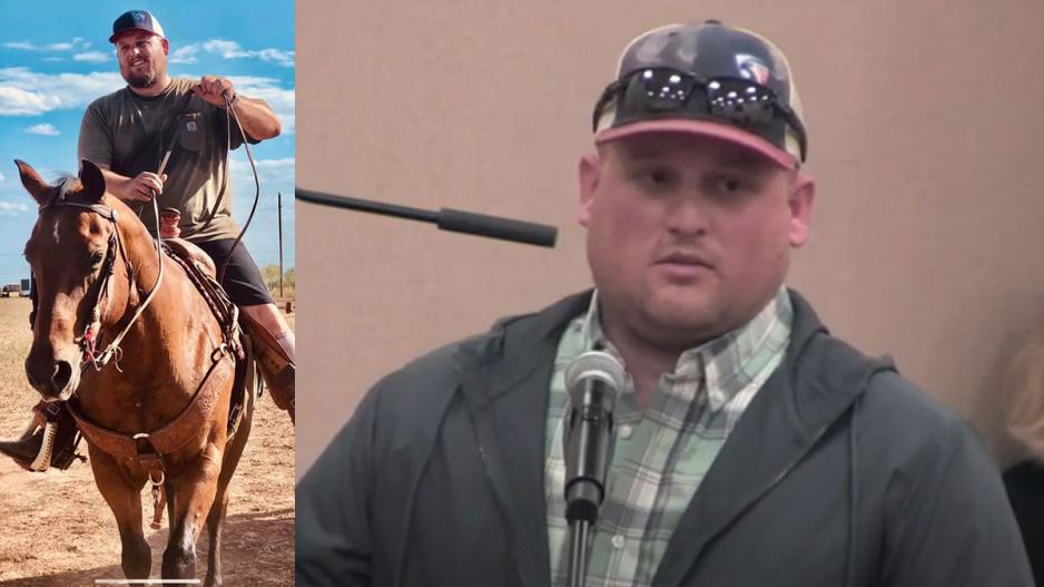 Caleb Wallace in happier times, one riding a horse and the right when asking questions at a city-county Covid-19 briefing in November 2020. Caleb Wallace in happier times, one riding a horse and the right when asking questions at a city-county Covid-19 briefing in November 2020.
