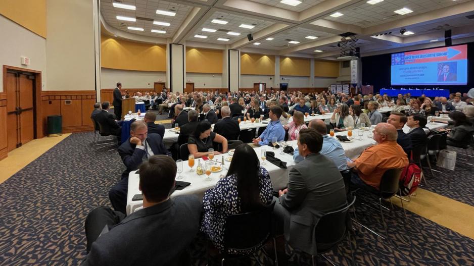 Congressman August Pfluger speaks during the luncheon at the West Texas Legislative Summit on August 4, 2021 Congressman August Pfluger speaks during the luncheon at the West Texas Legislative Summit on August 4, 2021