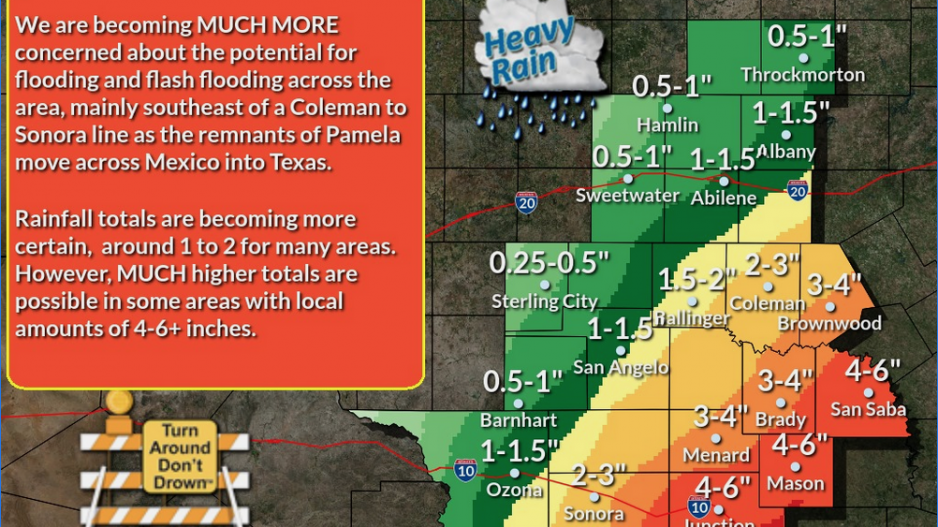 Heavy Rain and Flooding Possible (Contributed/NWS San Angelo) Heavy Rain and Flooding Possible (Contributed/NWS San Angelo)
