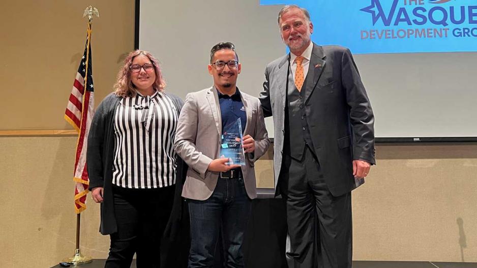 2021 Community Impact Award — The Vasquez Group (award accepted by Cody Vasquez) 2021 Community Impact Award — The Vasquez Group (award accepted by Cody Vasquez)