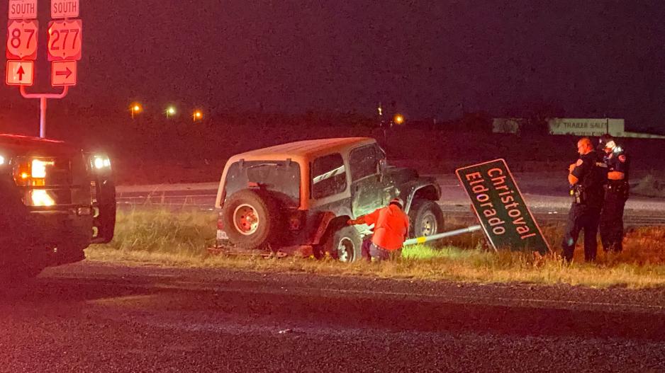 Crash of Jeep on US 277 at Grand Canal Rd (LIVE! Photo/James Bouligny) Crash of Jeep on US 277 at Grand Canal Rd (LIVE! Photo/James Bouligny)