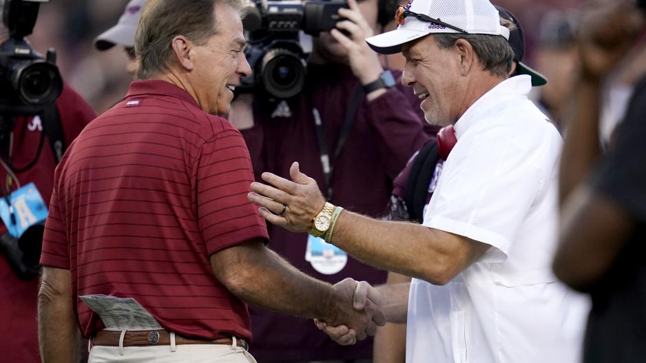Jimbo Fisher and Nick Saban Jimbo Fisher and Nick Saban