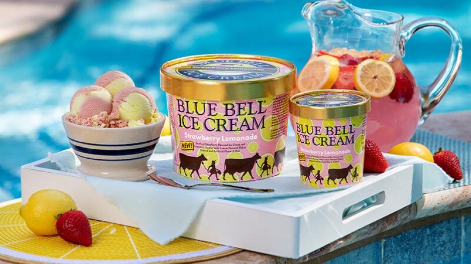 Blue Bell's Limited Batch of Strawberry Lemonade Ice Cream Available Soon in Stores Blue Bell's Limited Batch of Strawberry Lemonade Ice Cream Available Soon in Stores