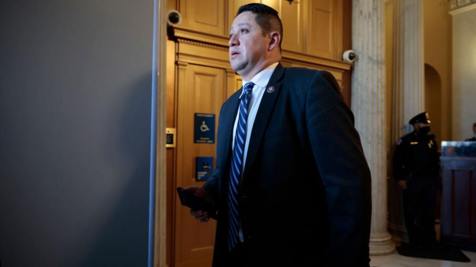 Rep. Tony Gonzales (R-TX) departs from the U.S. Capitol Building on November 16, 2021 in Washington, DC. House Majority Leader Steny Hoyer (D-MD) said earlier today that he expects the House to vote on U.S. President Joe Biden's Build Back Better agenda before lawmakers break for recess for the Thanksgiving holiday. (Photo by Anna Moneymaker/Getty Images) Rep. Tony Gonzales (R-TX) departs from the U.S. Capitol Building on November 16, 2021 in Washington, DC. House Majority Leader Steny Hoyer (D-MD) said earlier today that he expects the House to vote on U.S. President Joe Biden's Build Back Better agenda before lawmakers break for recess for the Thanksgiving holiday. (Photo by Anna Moneymaker/Getty Images)