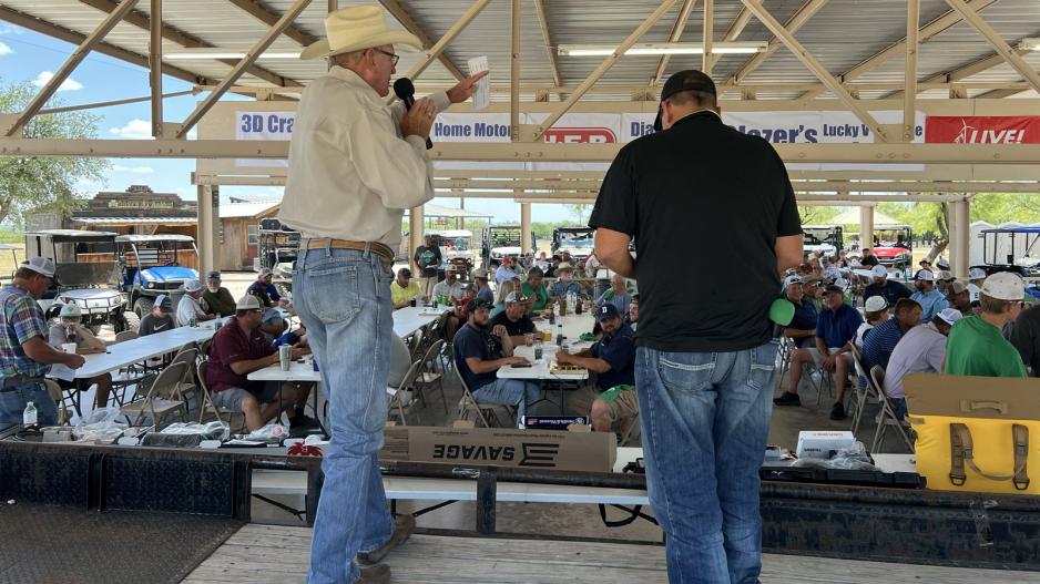 Auctioneer Bill Smith raises money for the Wall ISD baseball field lights on June 18, 2022 Auctioneer Bill Smith raises money for the Wall ISD baseball field lights on June 18, 2022