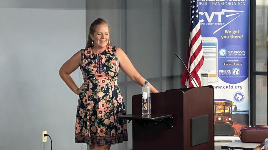 Convicted January 6 protestor Jenny Cudd speaks at the San Angelo Tea Party meeting on July 12, 2022 Convicted January 6 protestor Jenny Cudd speaks at the San Angelo Tea Party meeting on July 12, 2022