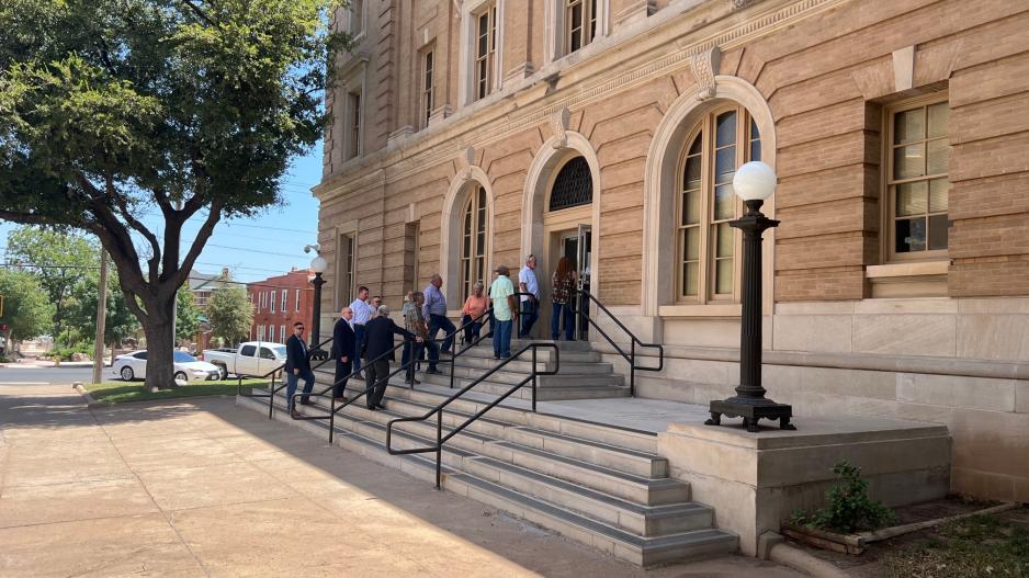 Former San Angelo Police Chief Tim Vasquez Sentenced to Prison 8.5.22 (LIVE! Photo/Joe Hyde) Former San Angelo Police Chief Tim Vasquez Sentenced to Prison 8.5.22 (LIVE! Photo/Joe Hyde)