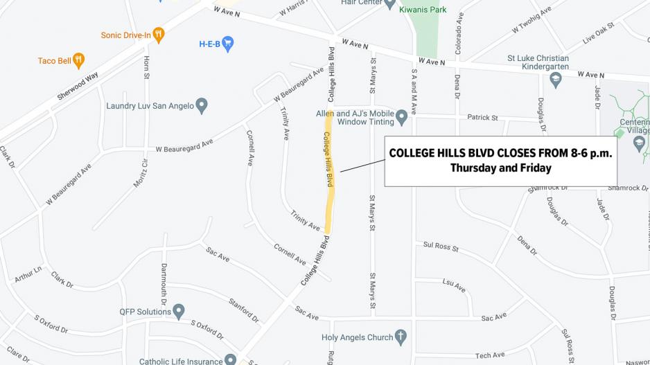 College Hills Closure for Sept 8 and 9, 2022 College Hills Closure for Sept 8 and 9, 2022