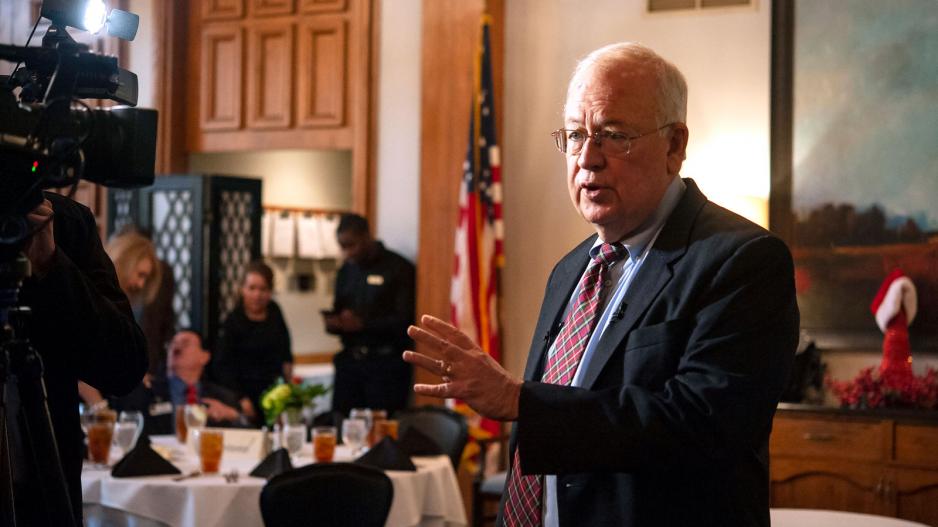 Former U.S. solicitor general and independent counsel Kenneth W. Starr speaks to the media during a press conference before his presentation at a luncheon for The Rotary Club of Tyler at Hollytree Country Club in Tyler, Texas on Thursday Dec. 13, 2018. In August 1994, Starr became independent counsel responsible for overseeing several investigations involving the Clinton administration, including Whitewater and the Monica Lewinsky scandal. (Sarah A. Miller/Tyler Morning Telegraph via AP) Former U.S. solicitor general and independent counsel Kenneth W. Starr speaks to the media during a press conference before his presentation at a luncheon for The Rotary Club of Tyler at Hollytree Country Club in Tyler, Texas on Thursday Dec. 13, 2018. In August 1994, Starr became independent counsel responsible for overseeing several investigations involving the Clinton administration, including Whitewater and the Monica Lewinsky scandal. (Sarah A. Miller/Tyler Morning Telegraph via AP)