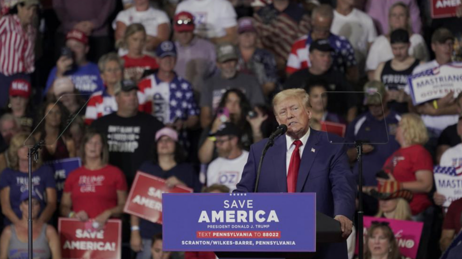 Donald Trump at Save America Rally 9.4.22 (Contributed/Mary Altaffer) Donald Trump at Save America Rally 9.4.22 (Contributed/Mary Altaffer)