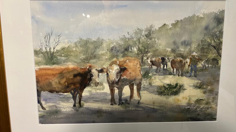 A watercolor with (when compared to the acrylics) has a softer, monochromatic feel. Painted by Richard Sneary of Kansas City, Missouri. A watercolor with (when compared to the acrylics) has a softer, monochromatic feel. Painted by Richard Sneary of Kansas City, Missouri.