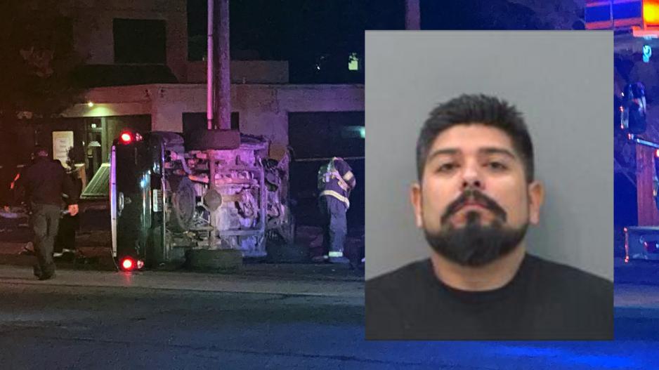 Jesse Galvan, 34, was arrested for DWI following his rollover crash on S. Abe. St. in the early morning hours of Sunday, Nov. 27, 2022. Jesse Galvan, 34, was arrested for DWI following his rollover crash on S. Abe. St. in the early morning hours of Sunday, Nov. 27, 2022.