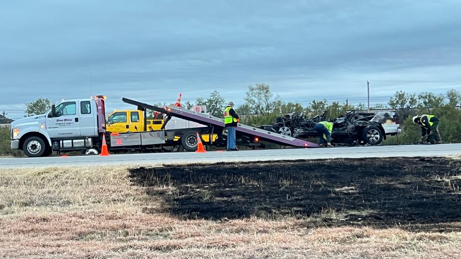 Truck Fire on Mertzon Highway All Clear Truck Fire on Mertzon Highway All Clear