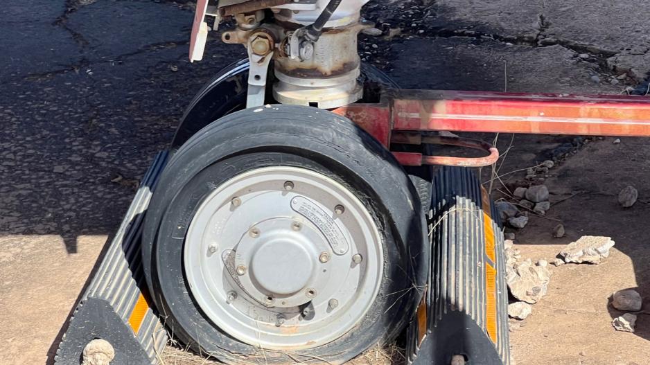Having not being flown for four decades put a particular stress on the 40-year-old tires of Elvis Presley's former jet. Having not being flown for four decades put a particular stress on the 40-year-old tires of Elvis Presley's former jet.