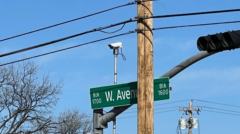 Traffic sensors on the traffic lights at the intersection of W. Avenue N and S. Jackson St. close up. Traffic sensors on the traffic lights at the intersection of W. Avenue N and S. Jackson St. close up.