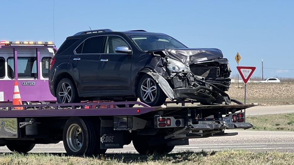 SUV in Crash at Grand Canal and 277 3.24.23 (LIVE! Photo/Matt Trammell) SUV in Crash at Grand Canal and 277 3.24.23 (LIVE! Photo/Matt Trammell)