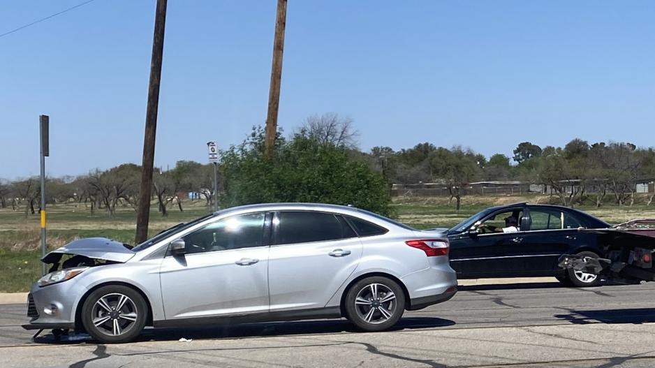 Silver Ford in Sunday Crash on Knickerbocker Rd. 3.23 (LIVE! Photo/James Bouligny) Silver Ford in Sunday Crash on Knickerbocker Rd. 3.23 (LIVE! Photo/James Bouligny)
