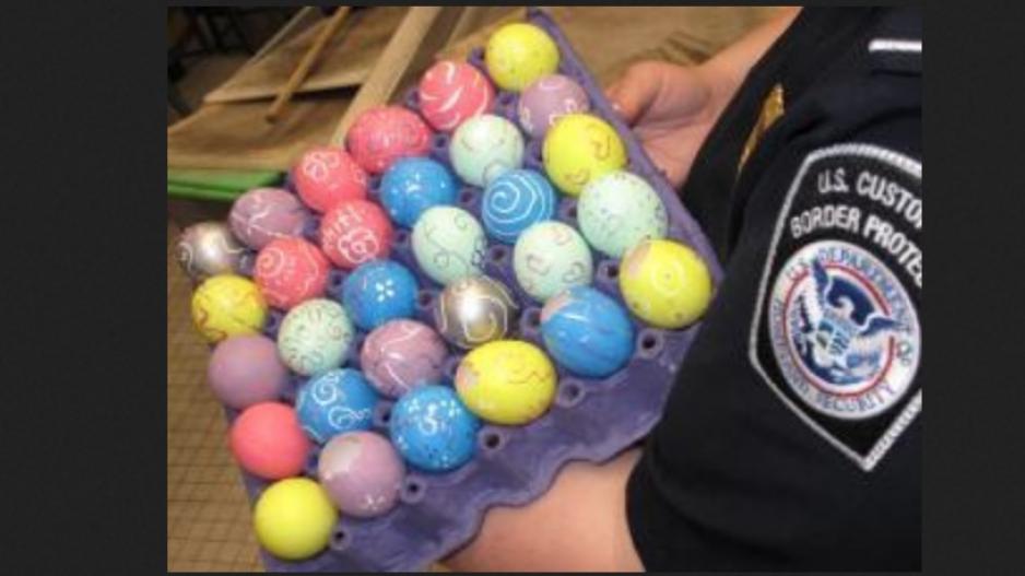 Illegal Mexican Cascarones (Courtesy/CBP) Illegal Mexican Cascarones (Courtesy/CBP)