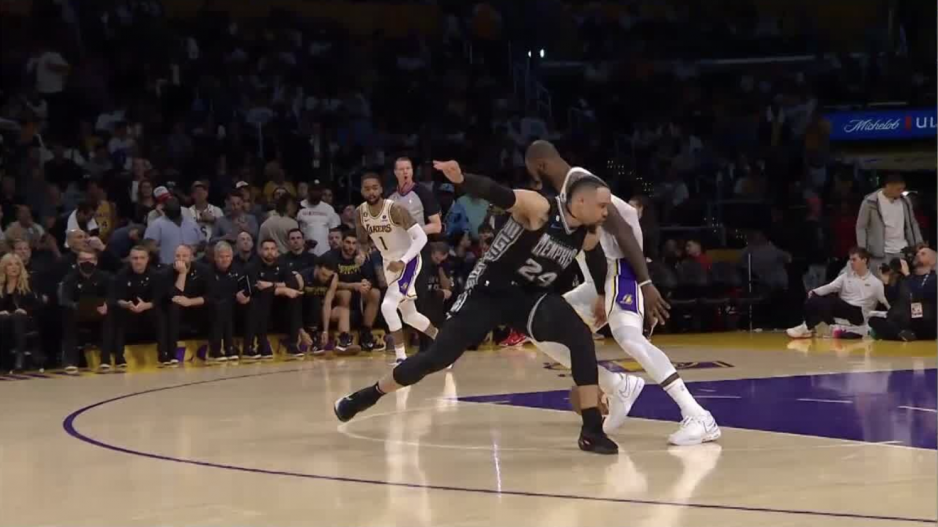 Dillon Brooks Hits Lebron James in the Groin Dillon Brooks Hits Lebron James in the Groin