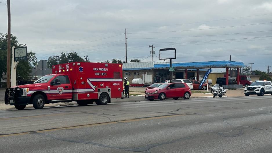 A red Mitsubishi sedan was T-boned by the red Volkswagen hatchback on Sept 12, 2023. A red Mitsubishi sedan was T-boned by the red Volkswagen hatchback on Sept 12, 2023.