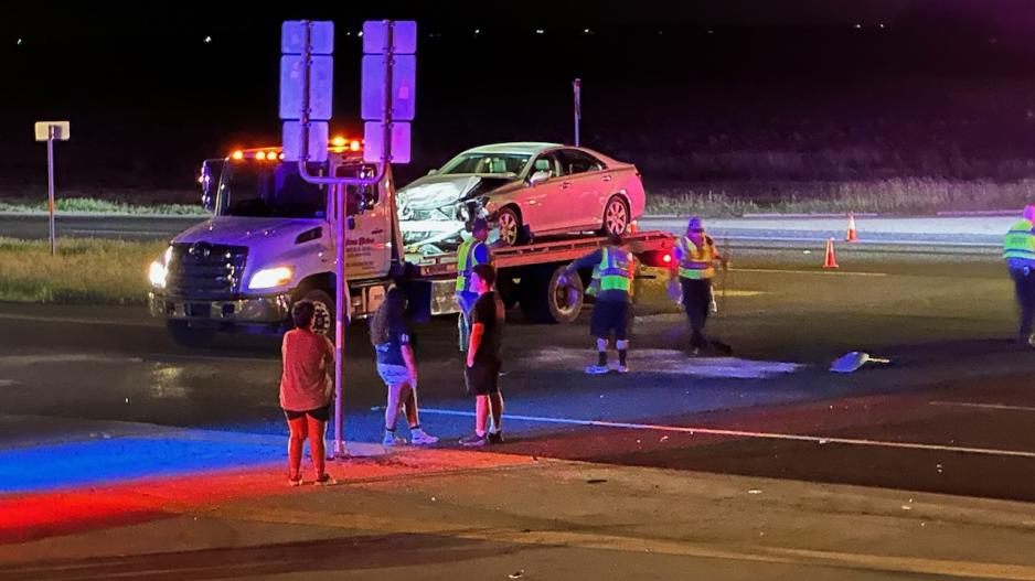 Crash at Loop 306 E and US 87 S on Sept. 30, 2023 Crash at Loop 306 E and US 87 S on Sept. 30, 2023