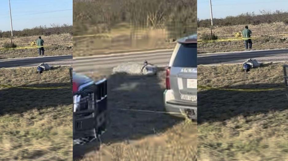 Witnesses reported finding a body bound in duct tape and wrapped in a tarp on the side of Interstate 10 near Ozona on Nov. 17, 2023. Witnesses reported finding a body bound in duct tape and wrapped in a tarp on the side of Interstate 10 near Ozona on Nov. 17, 2023.