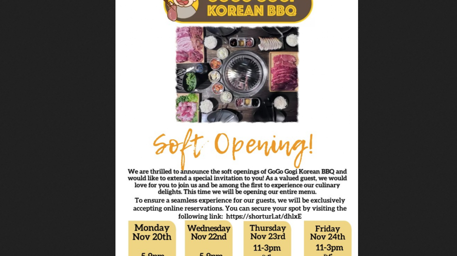 Gogo Gogi Korean BBQ Opens (Courtesy Gogo Gogi) Gogo Gogi Korean BBQ Opens (Courtesy Gogo Gogi)