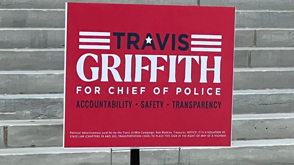 Travis Griffith for SA Police Chief Sign (LIVE! Photo Yantis Green) Travis Griffith for SA Police Chief Sign (LIVE! Photo Yantis Green)