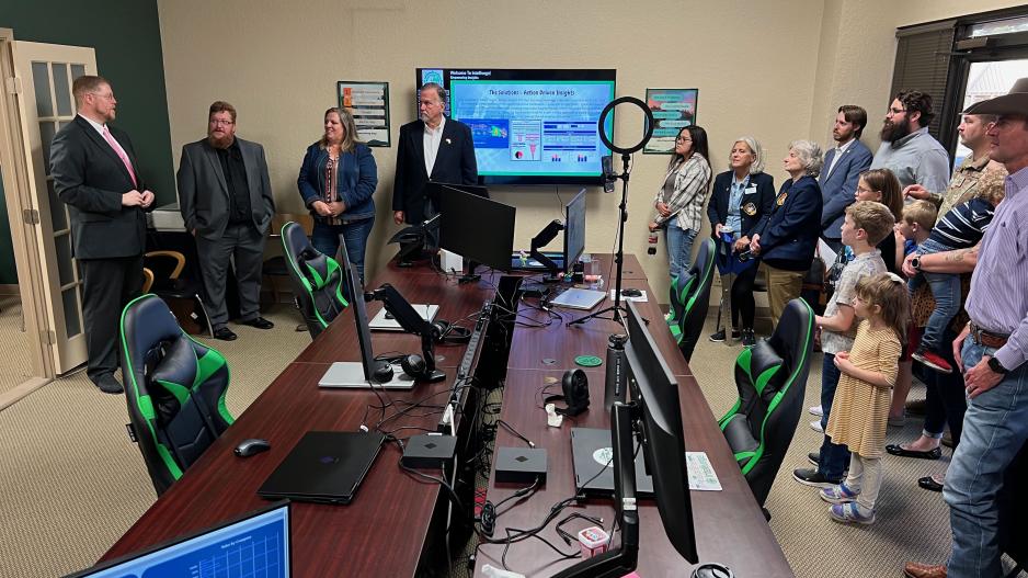The San Angelo Chamber of Commerce celebrates the start-up tech company Intellivega on Nov. 17, 2023. The San Angelo Chamber of Commerce celebrates the start-up tech company Intellivega on Nov. 17, 2023.