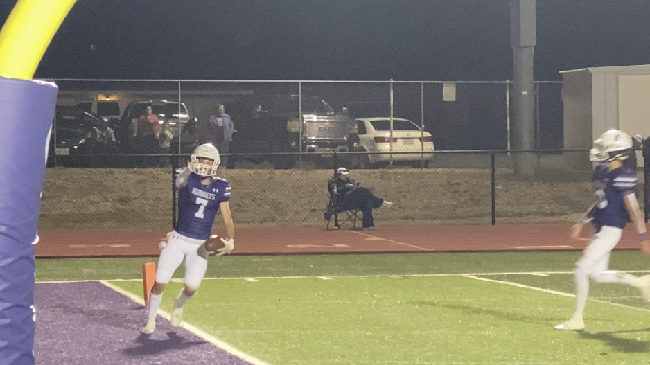 Irion County's Wyatt Morris Celebrates After Scoring the Game Winning Touchdown Irion County's Wyatt Morris Celebrates After Scoring the Game Winning Touchdown