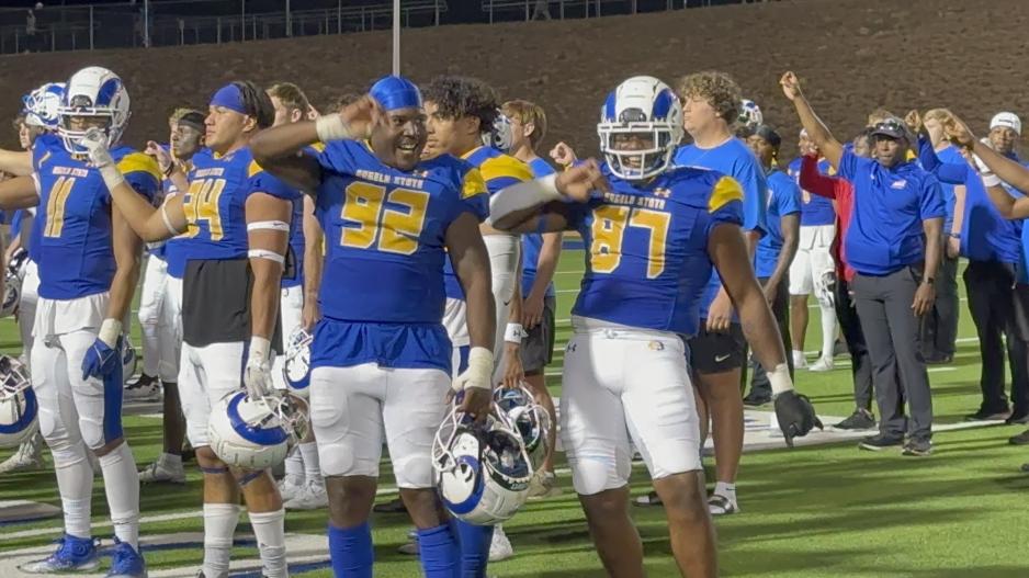 Angelo State Rams in their victory over Midwestern State Angelo State Rams in their victory over Midwestern State